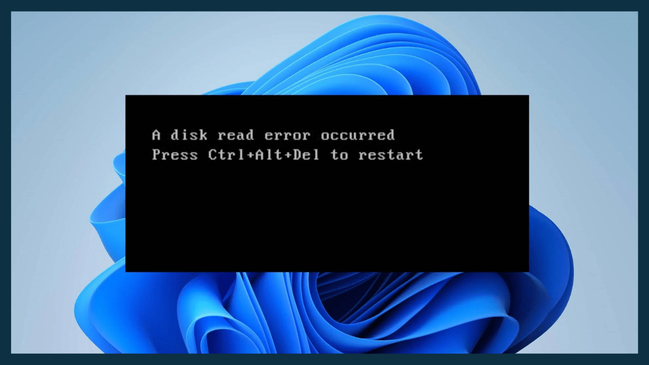 Disk Read Error Occurred